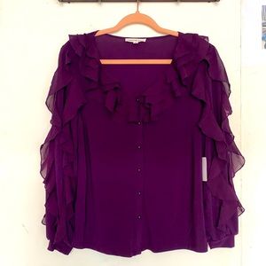 Float purple button down shirt